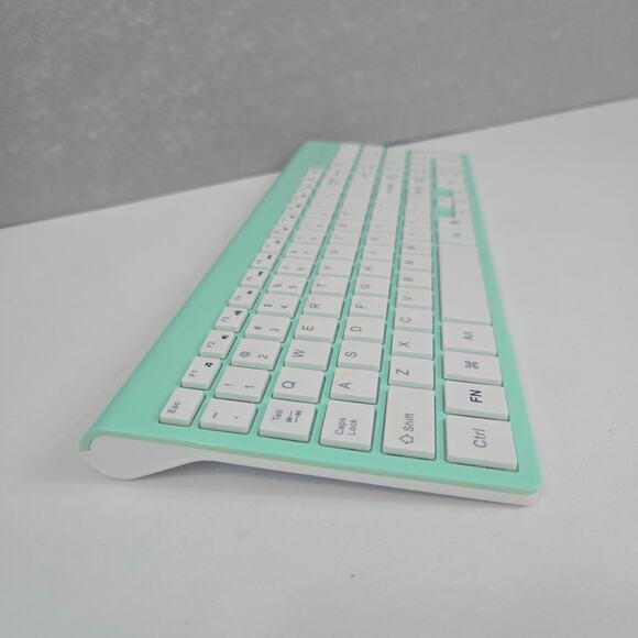 JoyAccess Slim Wireless JKB2B Keyboard & Mouse Combo - Aqua w/White Keys - Picture 6 of 16
